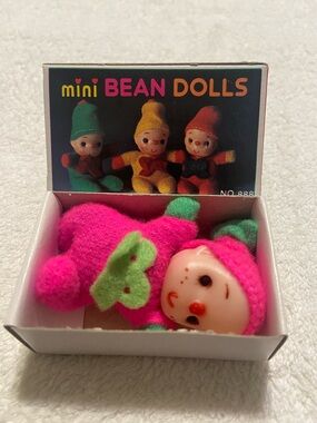 Vintage Mini Bean Dolls Pink Plush Toy - Cute Kids Toy